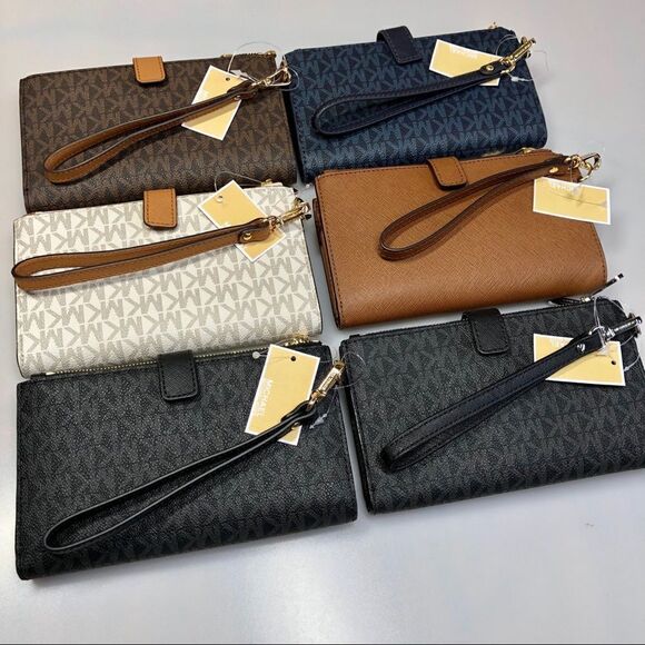 MICHAEL KORS DOUBLE ZIP Logo Signature Wallet - Picture 3 of 8